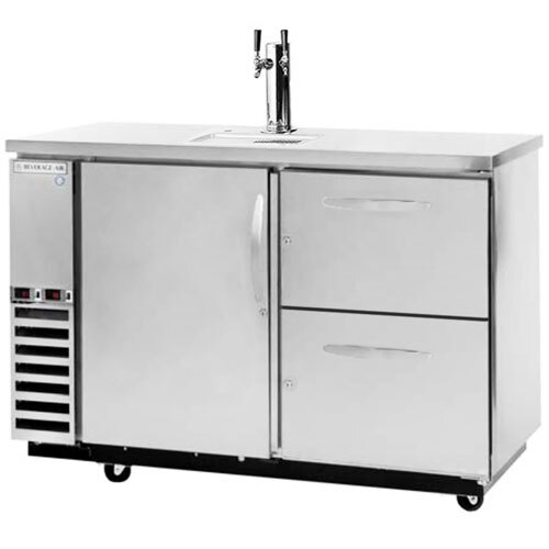 BeverageAir DZD581S3 Double Tap Dual Zone Kegerator Beer Dispenser