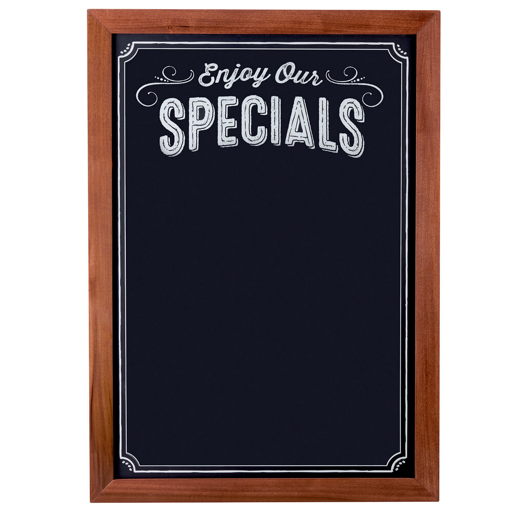 cal mil 3031 2435 chalkboard sign with pre printed message enjoy our specials 24 x 35