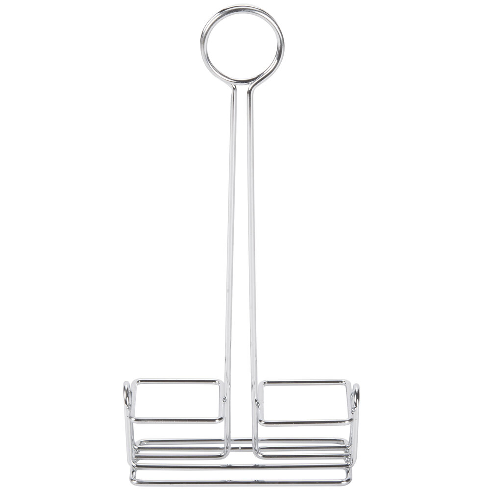 American Metalcraft WSPR3C Chrome Salt and Pepper Shaker Rack Round Top