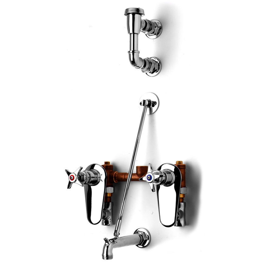 T&S B0695ST Concealed Mixing Valve with Garden Hose Spout, Integral