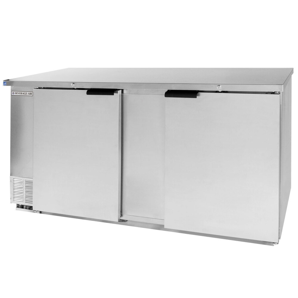 BeverageAir BB68HC1S 68" Stainless Steel Solid Door Back Bar