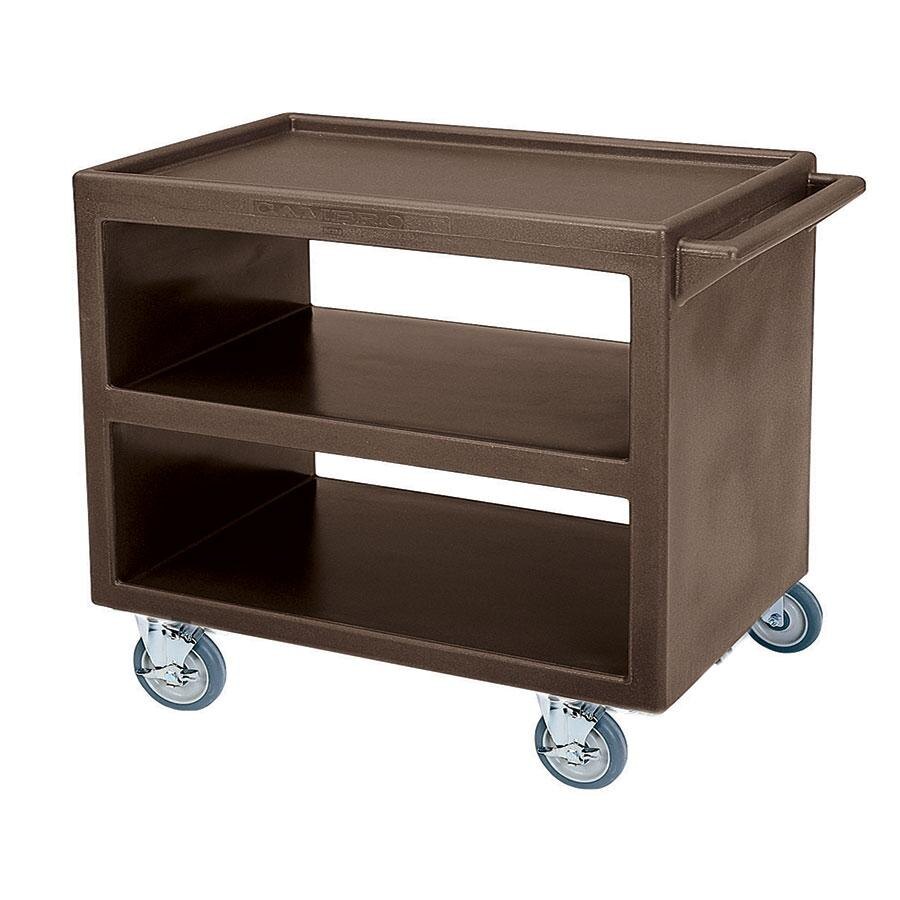 cambro-bc2354s-dark-brown-three-shelf-service-cart-37-1-4-x-21-1-2