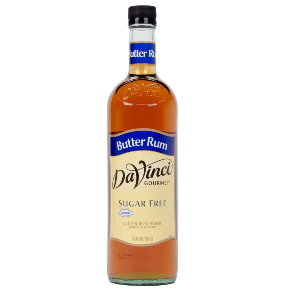 DaVinci Gourmet 750 mL Sugar Free Butter Rum Flavoring Syrup