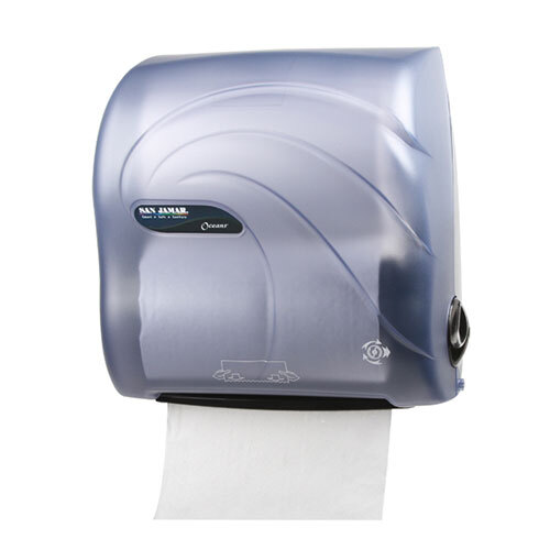 San Jamar T7590TBL Simplicity Oceans Compact Mechanical Hands Free Paper Towel Dispenser