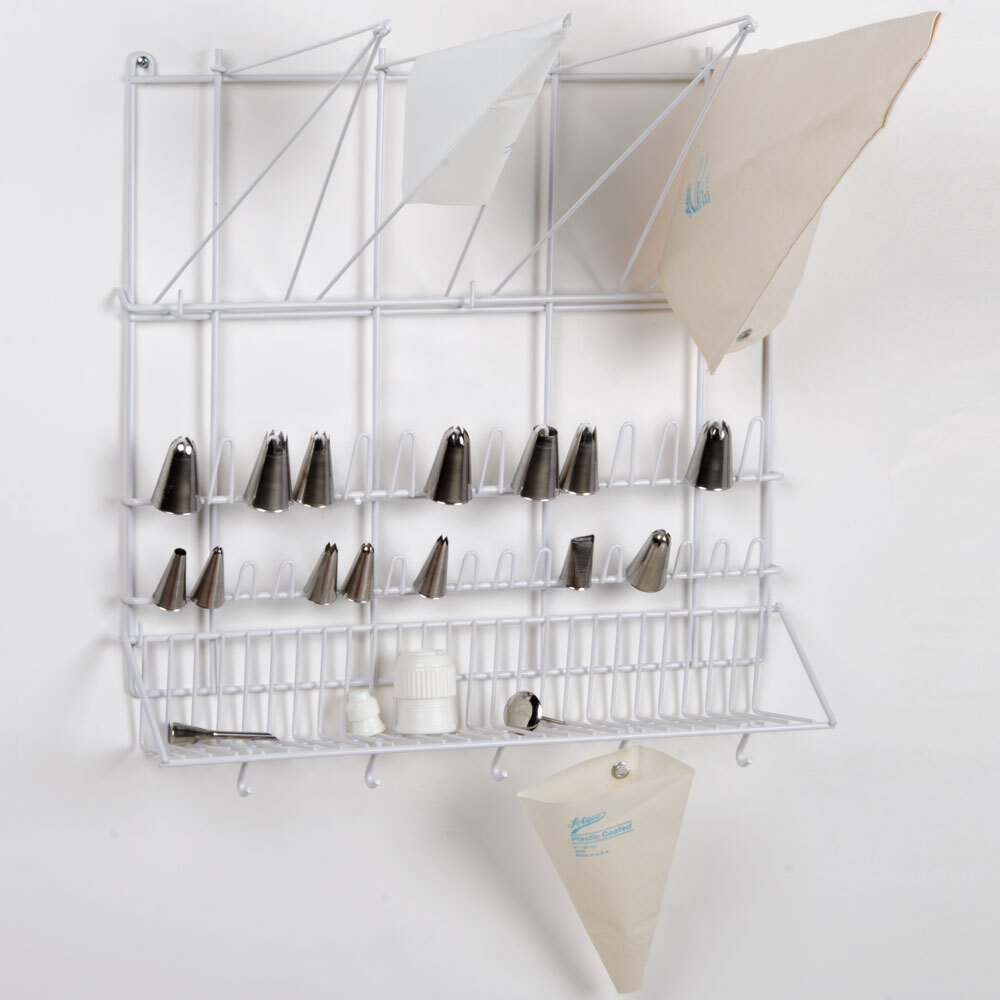 Matfer Bourgeat 169002 Pastry Bag and Tip Drying Rack Plasticized Wire