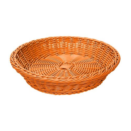 GET WB 1502 OR 11 1 2 X 2 3 4 Designer Polyweave Orange Round Basket 