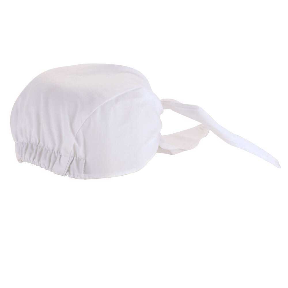 Chef Revival H023WH White 100% Cotton Chef Head Wrap / Scarf Hat