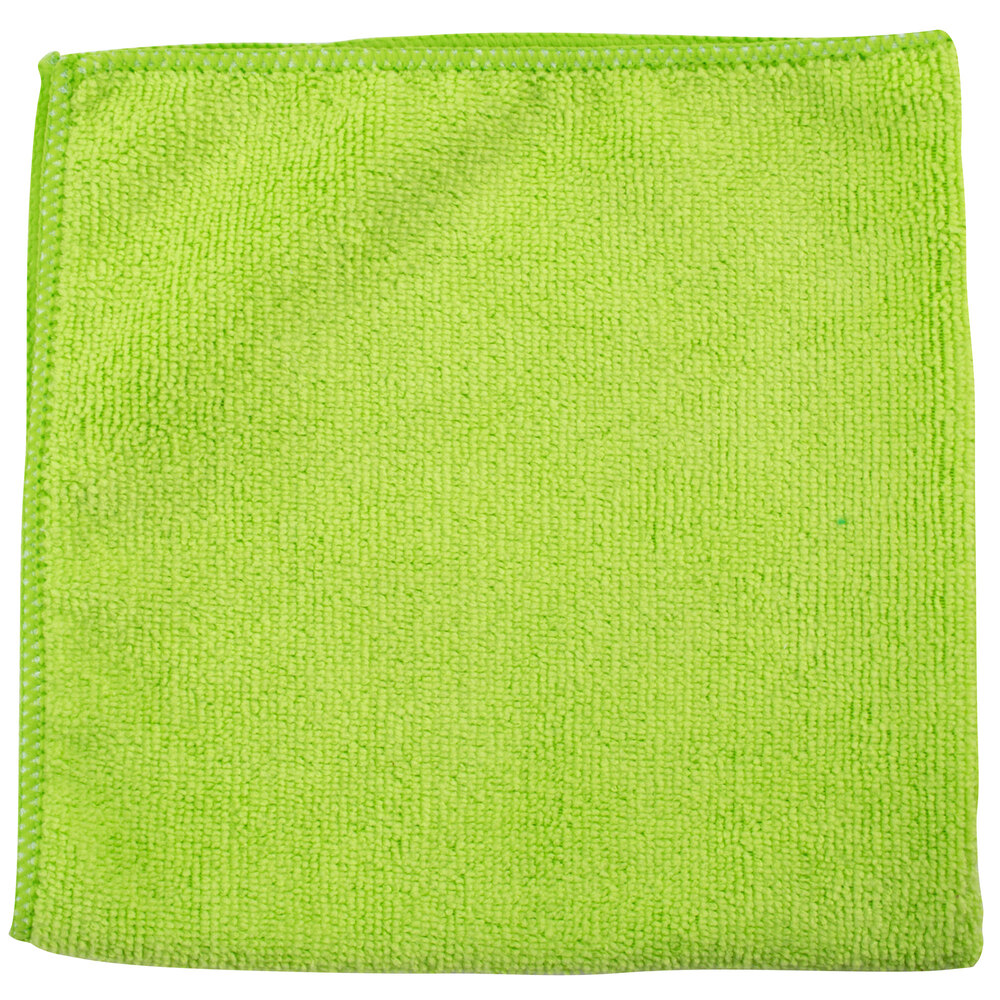 Unger ME400 SmartColor MicroWipe 16" x 16" Green UltraLite Microfiber