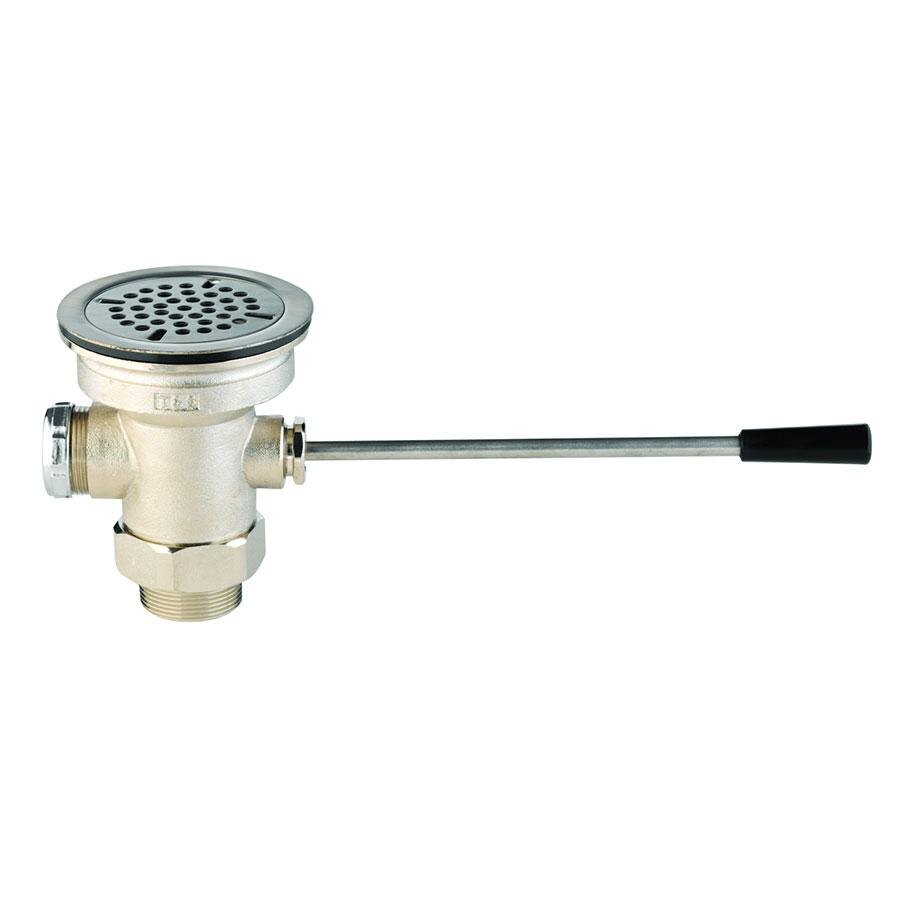 T&S B3970VR Lever Handle Waste Valve with Vandal Resistant Strainer