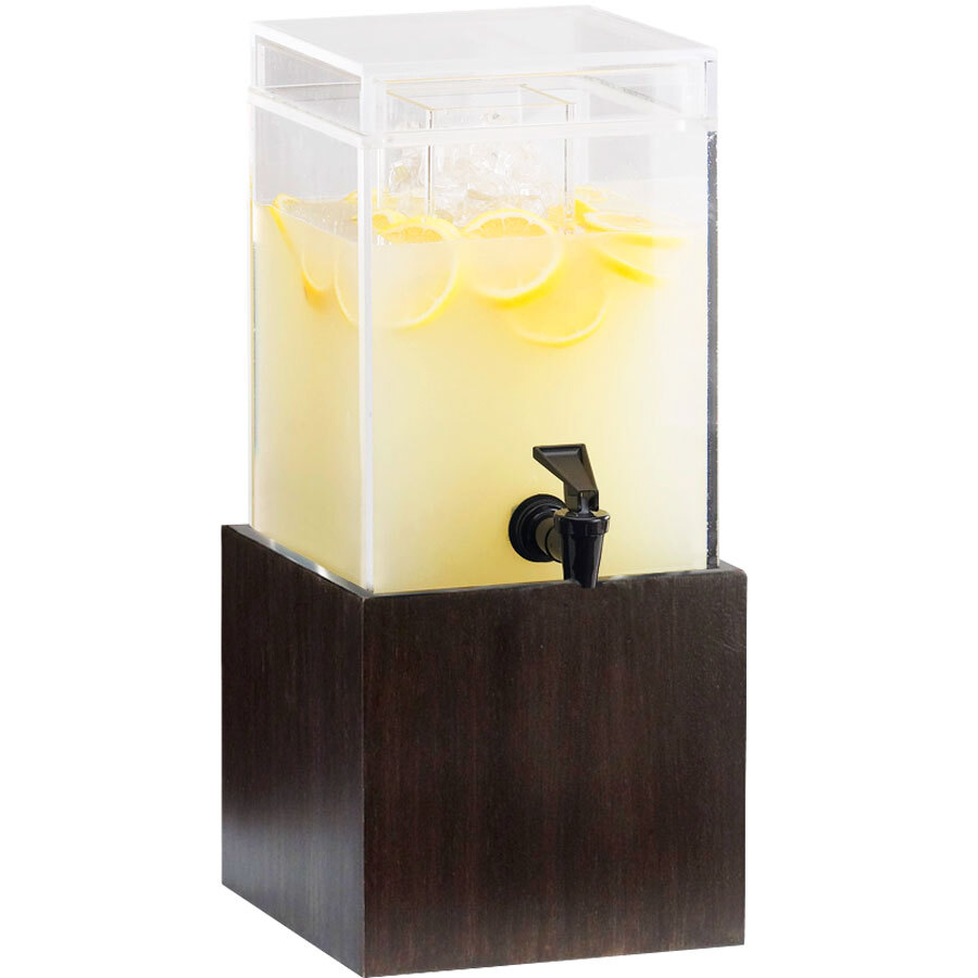 cal-mil-1527-1-96-1-5-gallon-midnight-bamboo-beverage-dispenser-9-3-4