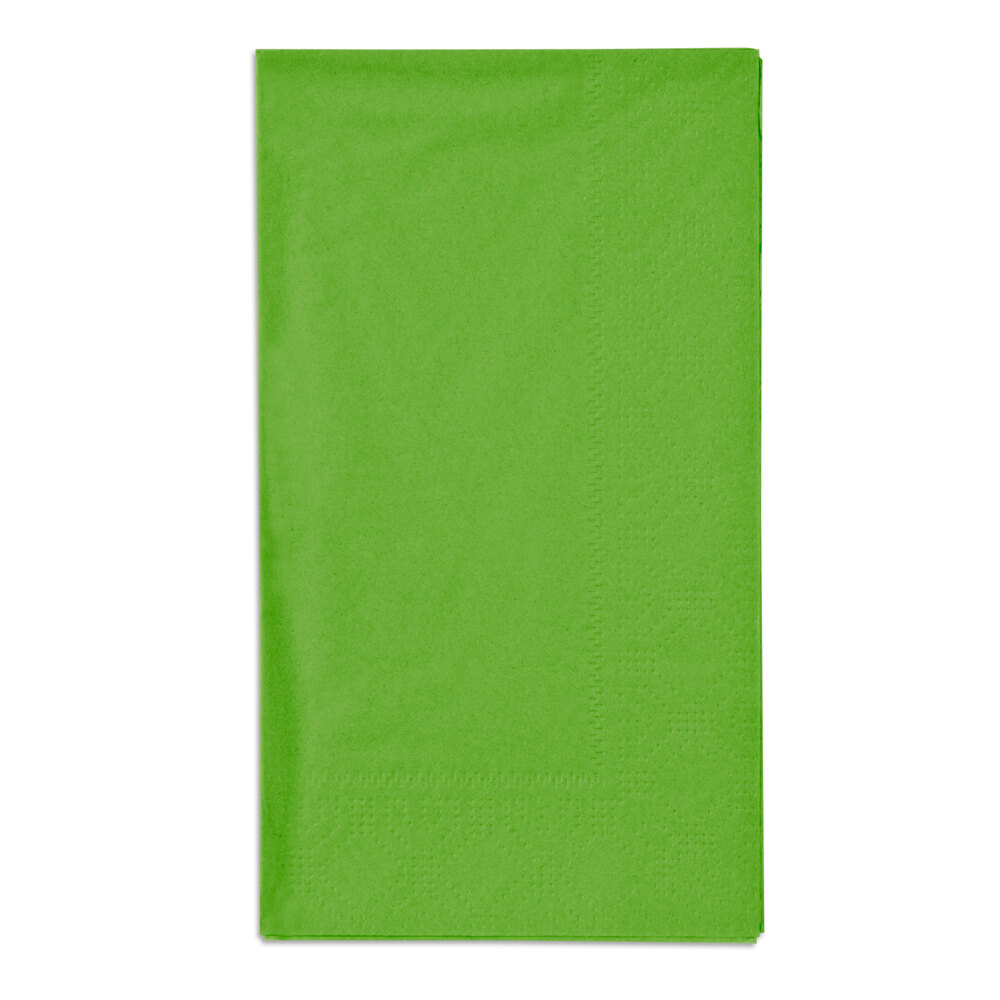 Fresh Lime Green Paper Dinner Napkins, 2Ply, 15" x 17" Hoffmaster