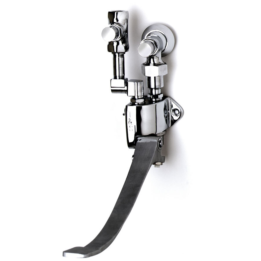 T&S B050802 Single Pedal Valve with Straight Stop and Volume Control