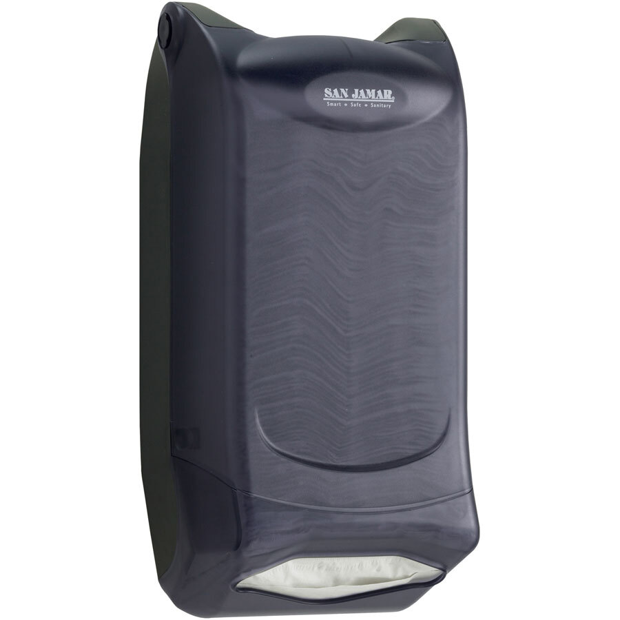 San Jamar H5004PTBK Mini Interfold Venue Wall Mount Napkin Dispenser