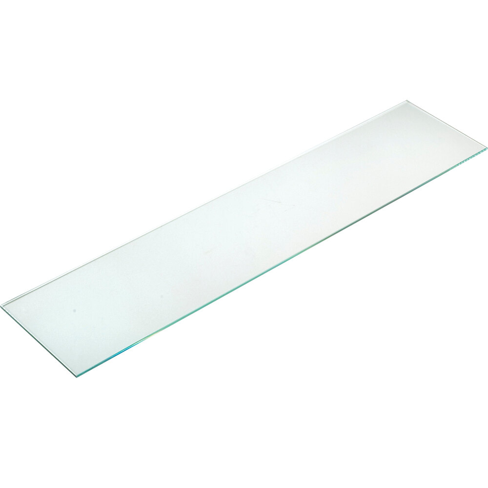 CalMil C732GLASS 7" x 32" Glass Rectangular Shelf for Display Risers