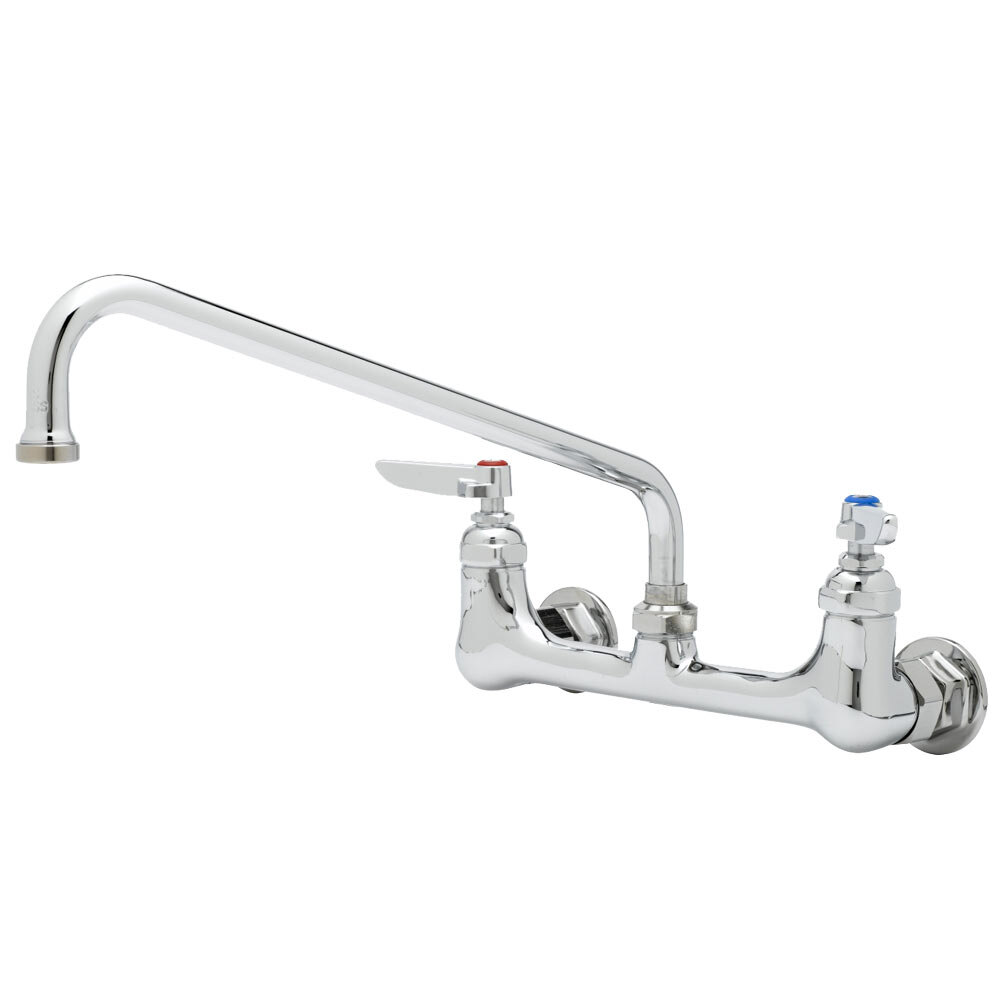 T/&S Brass B-0231 Double Pantry Faucet Wall Mount