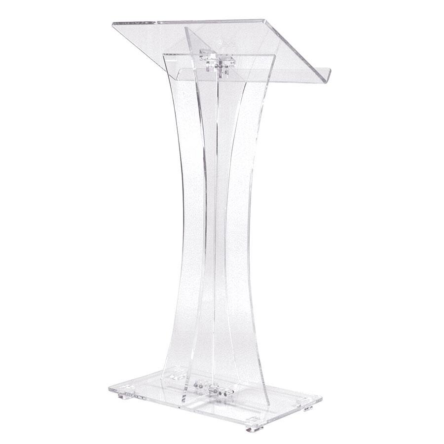 Oklahoma Sound 471 Clear Acrylic Curved Lectern