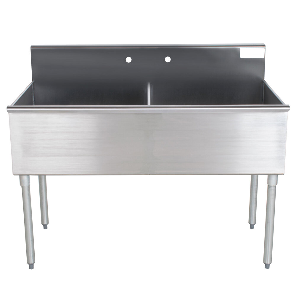 Advance Tabco 4248 Two Compartment Stainless Steel Commercial Sink 48"