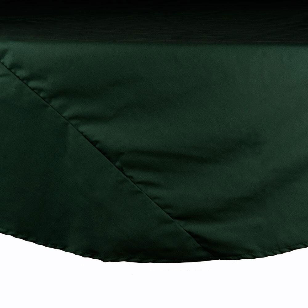 64" Round Forest Green Hemmed Polyspun Cloth Table Cover