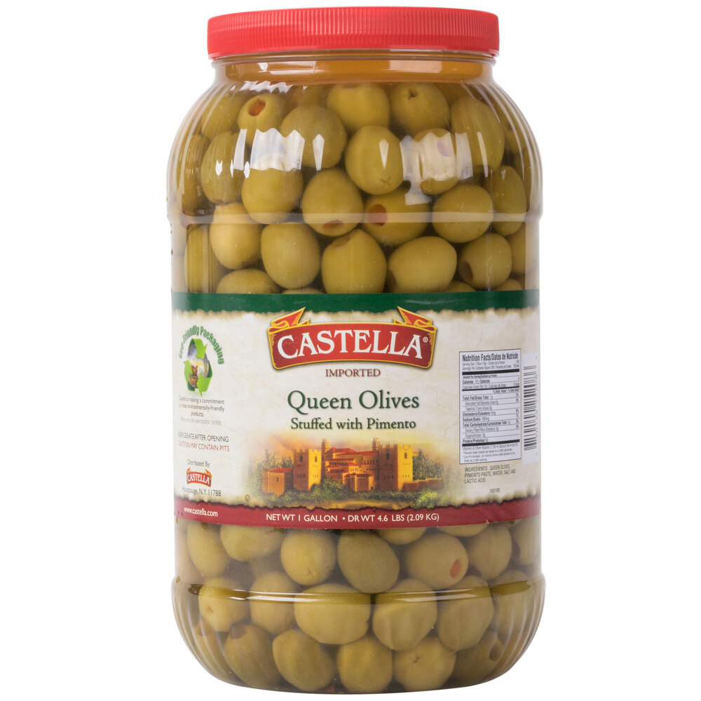 Castella Stuffed Queen Olives 1 Gallon