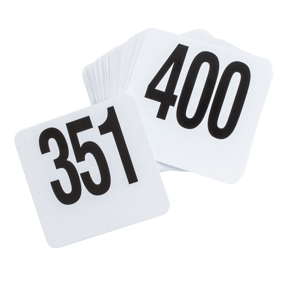 American Metalcraft 4400 Plastic Table Number Set - Numbers 351 - 400