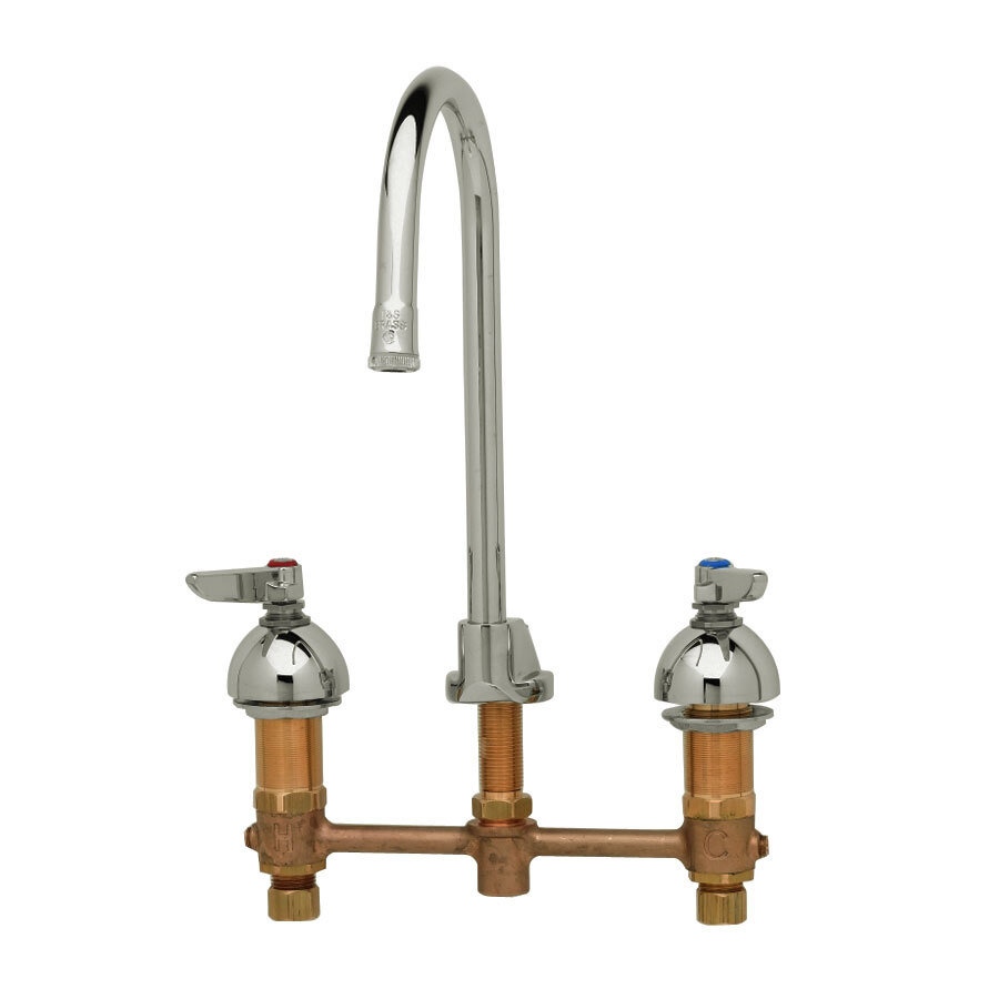 T&S B2885 Medical Lavatory Faucet with Pop Up Drain and 8" Centers