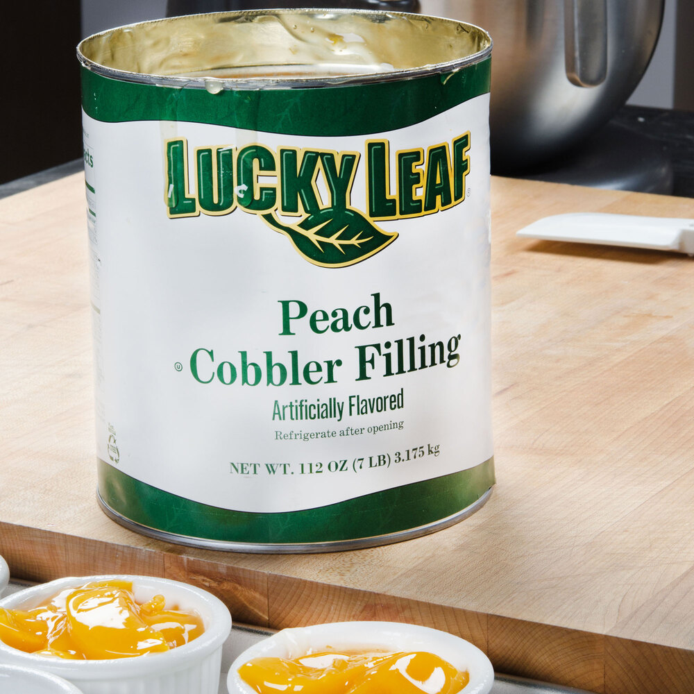 Lucky Leaf Peach Cobbler Filling 10 Can