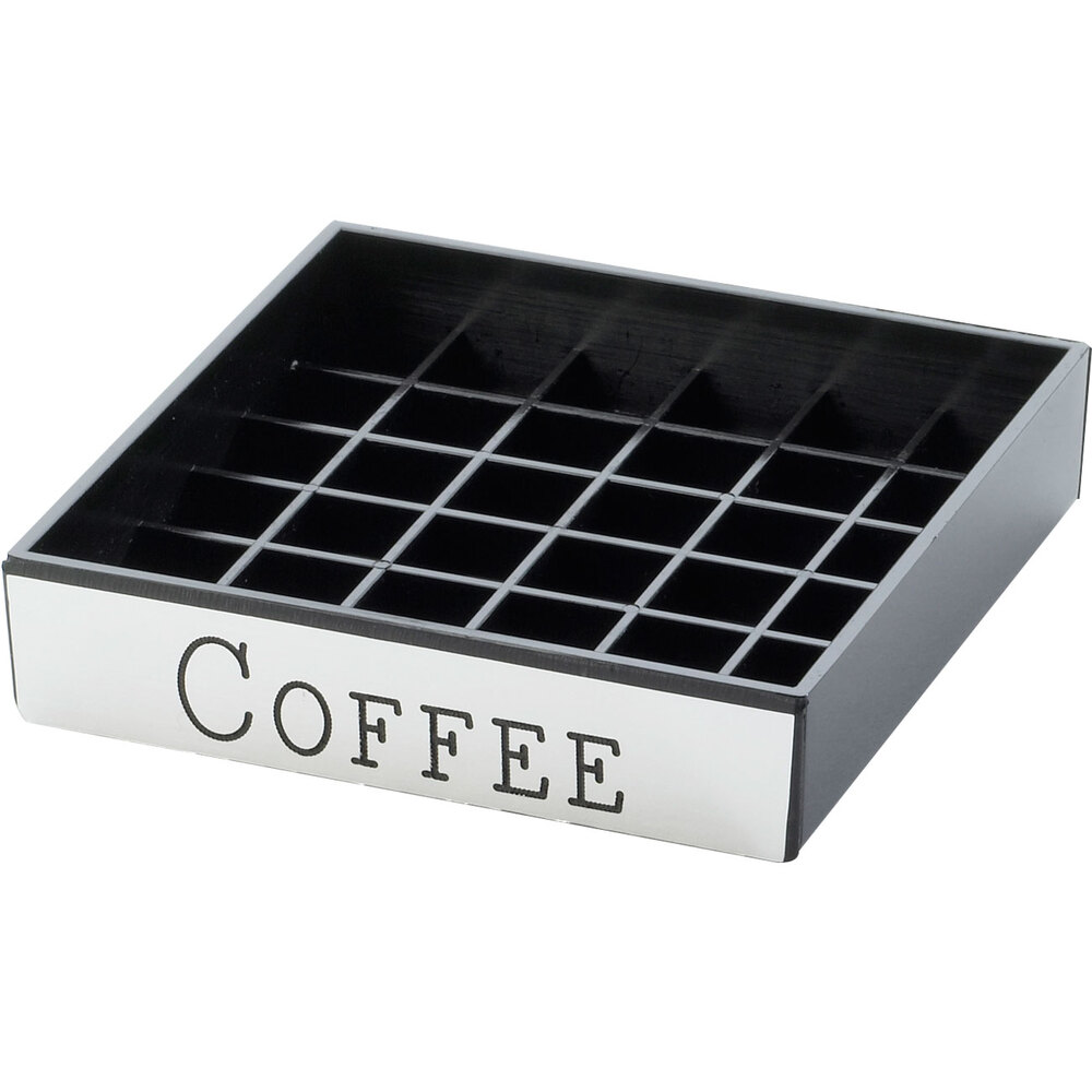 CalMil 6321 4" Engraved Silver "Coffee" Drip Tray