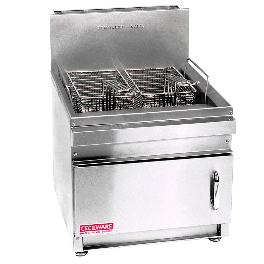 Cecilware GF28 Natural Gas 28 lb. Countertop Fryer with Baskets
