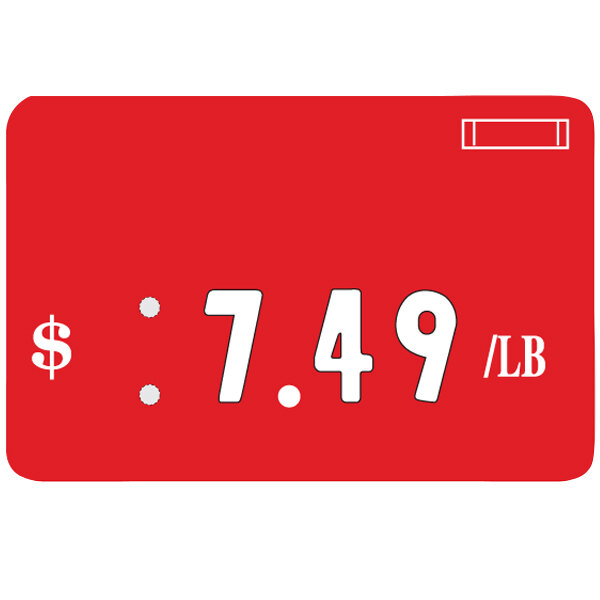 Universal Deli Number Tag Red 25/Pack