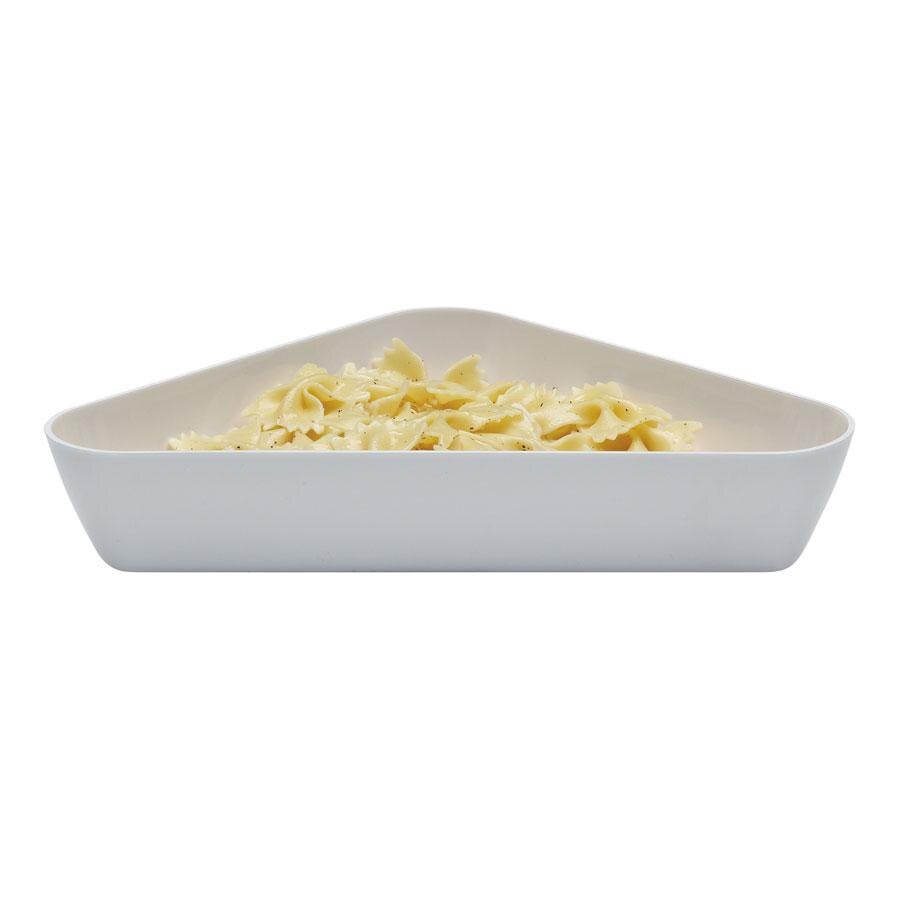 Cambro SFT1010148 White ShowFest Triangle Serving Bowl 2 Qt. 6/Case