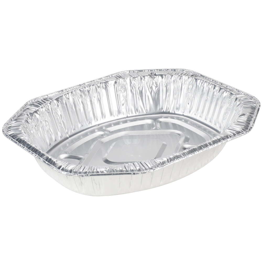 Durable Packaging Oval Foil Roast Pan 18" x 14" x 3" 50/Case