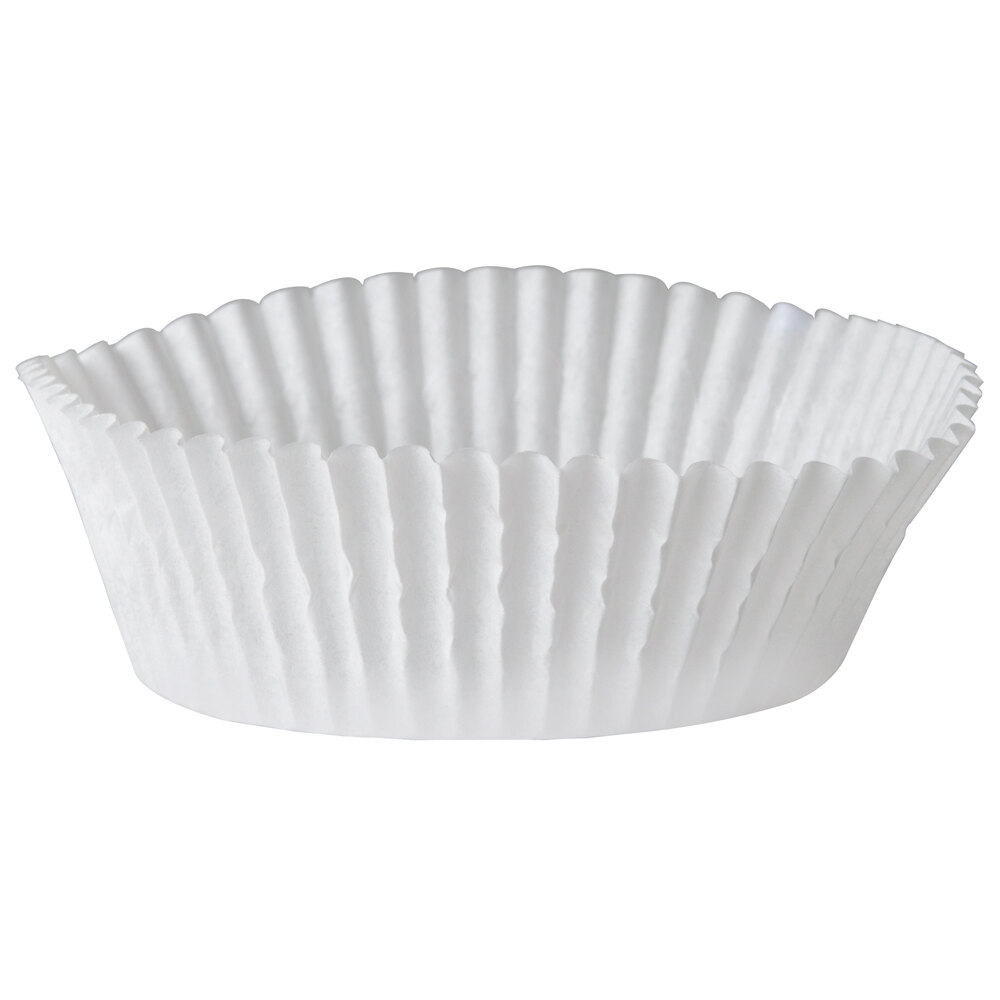 White Fluted Baking Cup 3" x 1 1/4" 500/Pack