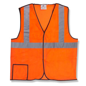 Orange Class 2 High Visibility 5 Point Breakaway Safety Vest - Large