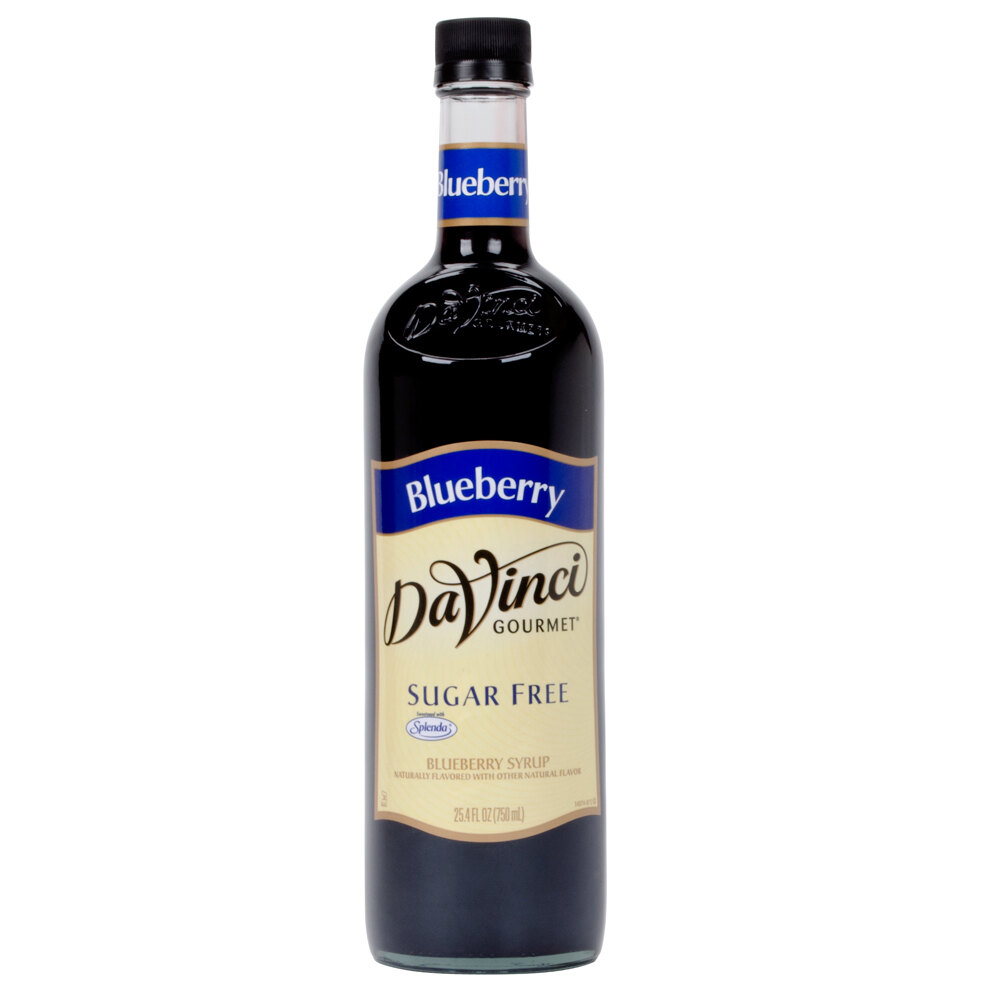 DaVinci Gourmet 750 mL Sugar Free Blueberry Flavoring / Fruit Syrup