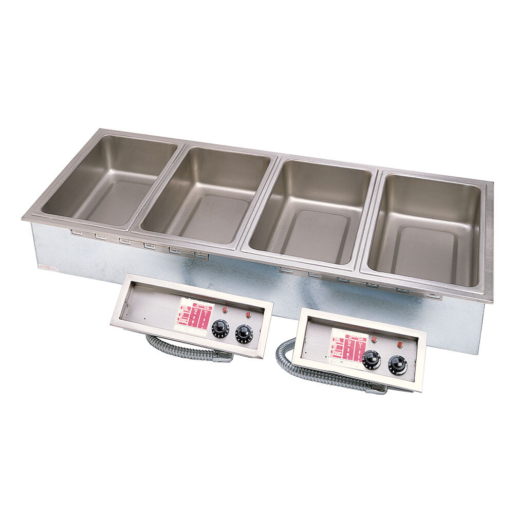 APW Wyott HFW6T Insulated Six Pan Drop In Hot Food Well with