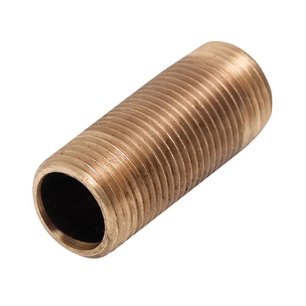 T&S 00042220 2" Brass Supply Nipple with 1/2" NPT Male Connections
