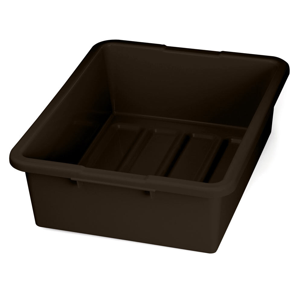 Tablecraft 1557BR Brown 21" x 17" x 7" Heavy Duty Polyethylene Plastic