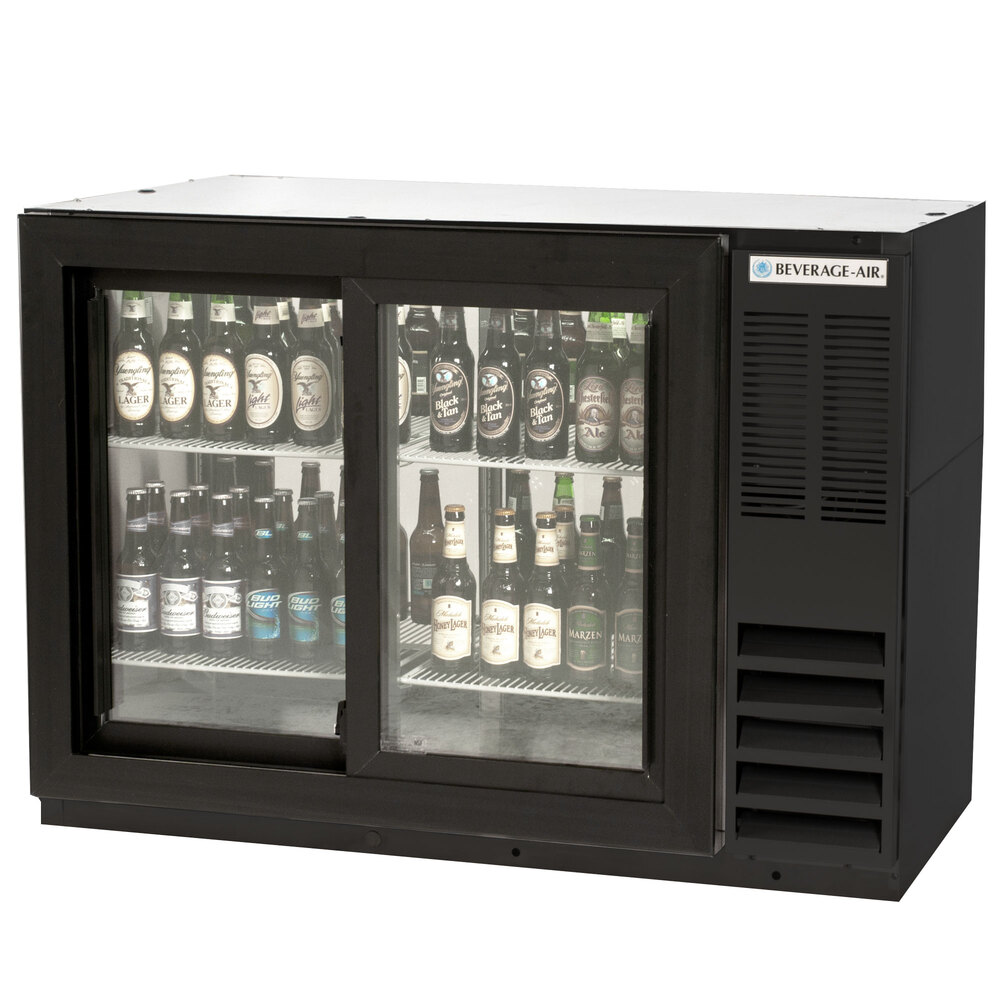 BeverageAir BB48GSYF1BPTLED 48" Black Food Rated PassThrough