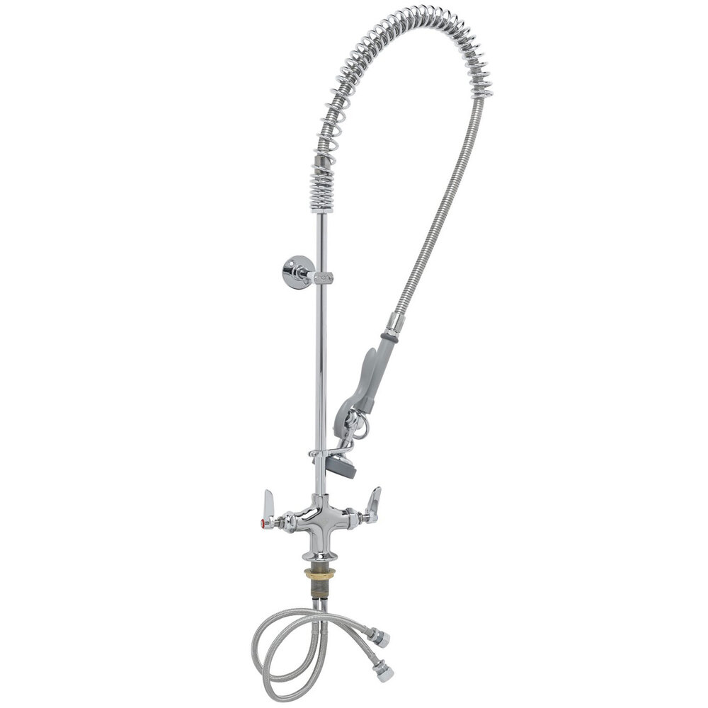 T&S B-2244-B Deck Mounted Pre-Rinse Faucet with Single Base, 1.15 GPM ...