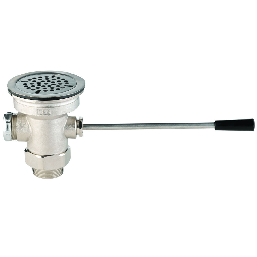 T&S B3970XS Waste Drain Valve with Short Lever Handle, 3 1/2" Sink