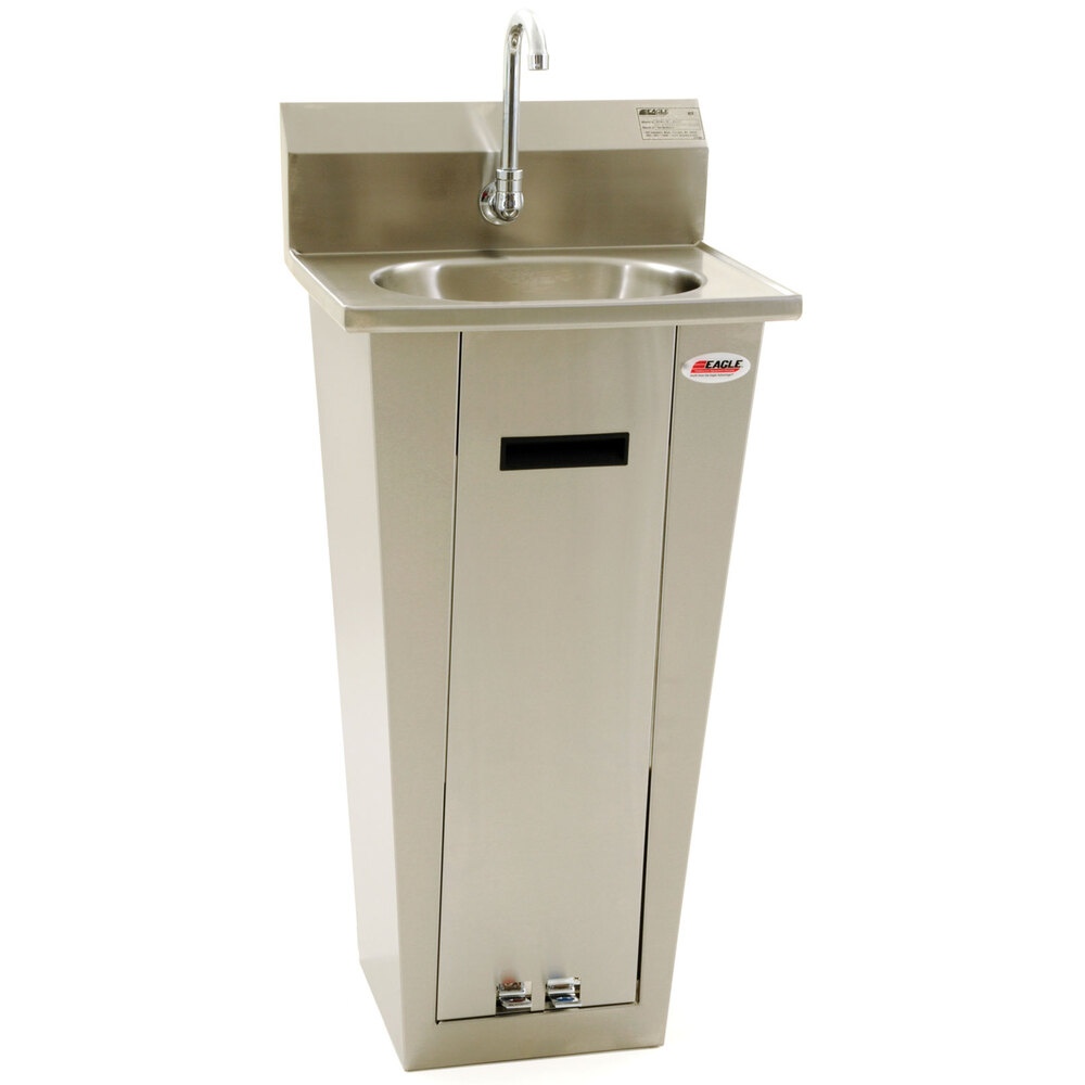 Eagle Group HSA10FAPMG MicroGard Foot Operated Pedestal Hand Sink