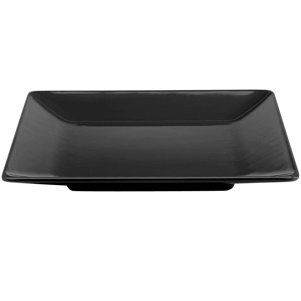 Elite Global Solutions M1313SQ Symmetry Black 13 1/2" Square Melamine Plate