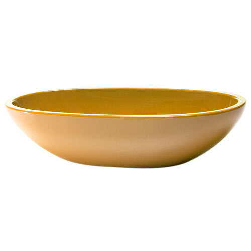 Elite Global Solutions M157OV Belize Yellow 3 Qt. Oval Melamine Bowl