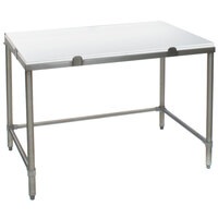 Eagle Group CHT2448S 24 inch x 48 inch Poly Top Stainless Steel Chopping Table - Open Base