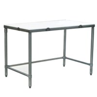 Eagle Group CT3060S 30" x 60" Poly Top Stainless Steel Cutting Table - Open Base