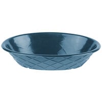 HS Inc. HS1048 9" x 5 1/2" x 2" Blueberry Polyethylene Oval Weave Basket - 24/Case