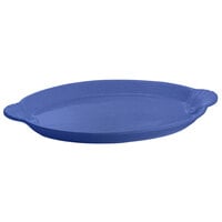 Tablecraft CW3030BS 20 inch x 14 inch Blue Speckle Cast Aluminum Oval Shell Platter
