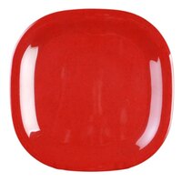 Thunder Group PS3008RD Passion Red 8 1/4 inch Round Square Plate - 12/Pack