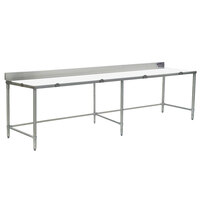 Eagle Group BT30120S 30 inch x 120 inch Poly Top Stainless Steel Boning Table - Open Base