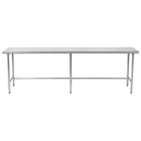 Advance Tabco TAG-309 30 inch x 108 inch 16 Gauge Open Base Stainless Steel Commercial Work Table